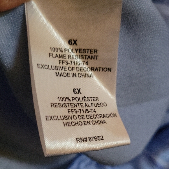 Frozen II Elsa Princess Dress with Sheer Sleeves Nightgown 6x - Picture 8 of 10